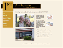 Tablet Screenshot of firstimpressionsdentallab.net